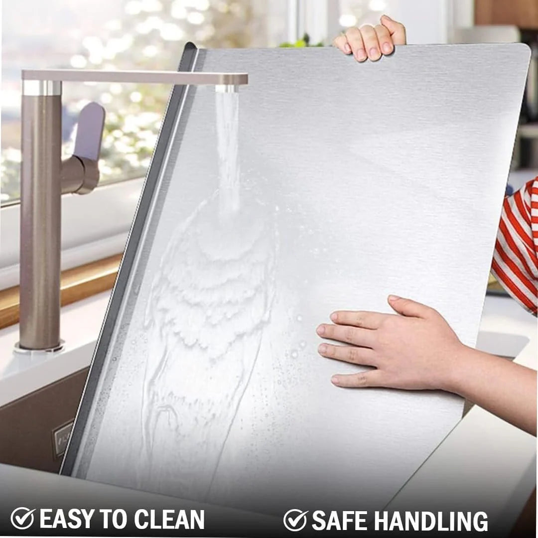 Original Stainless Steel Countertop Chopping Board 41x31cm (X-Large)( Made with Original JSW Stainless Steel)