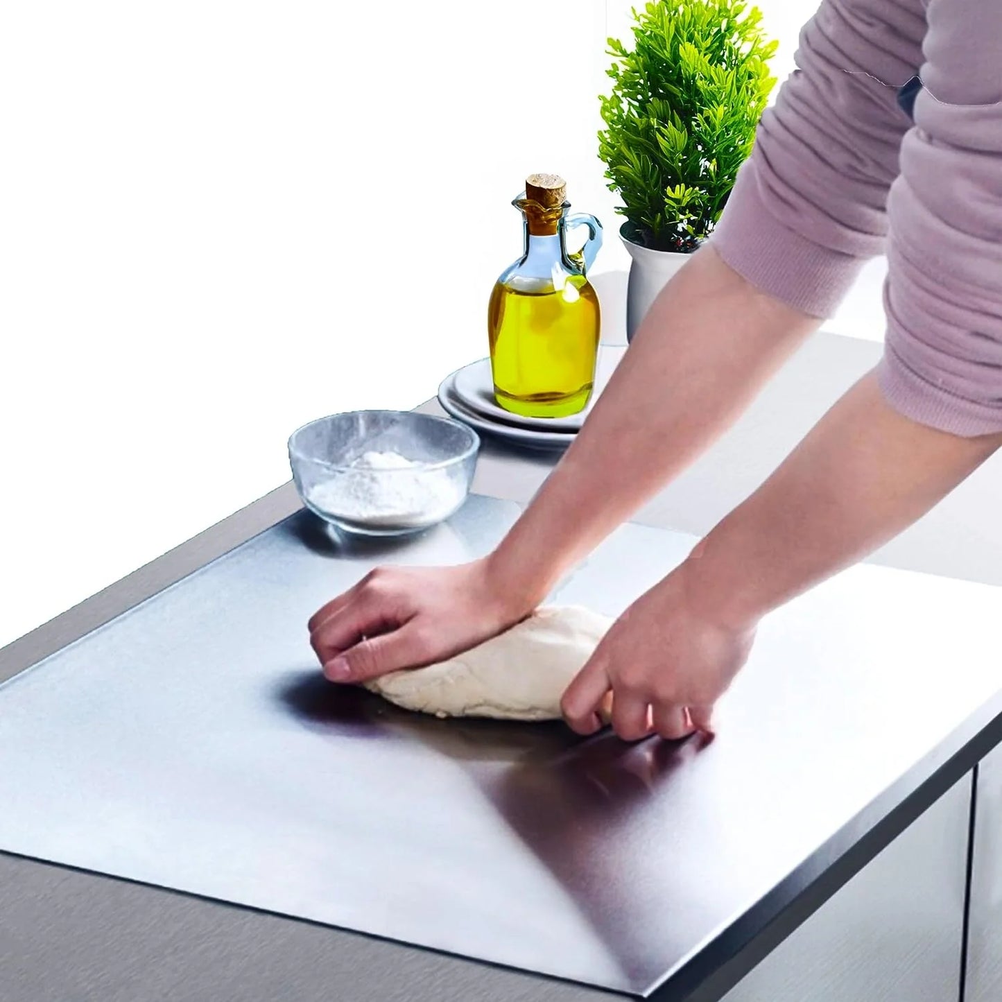 Original Stainless Steel Countertop Chopping Board 41x31cm (X-Large)( Made with Original JSW Stainless Steel)