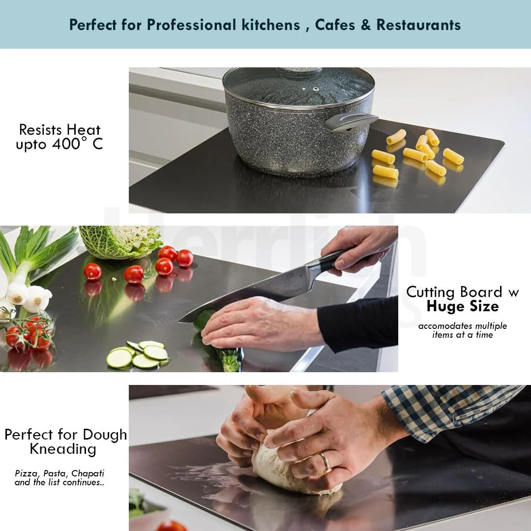 Original Stainless Steel Countertop Chopping Board 41x31cm (X-Large)( Made with Original JSW Stainless Steel)