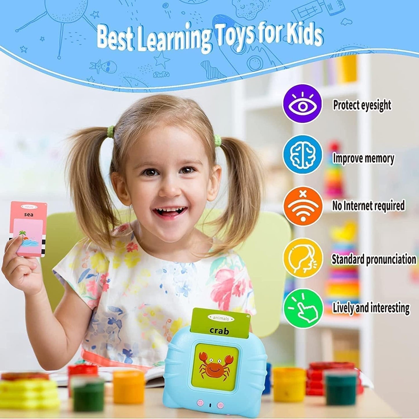 Educational Audible Flash Cards Set (224 words)
