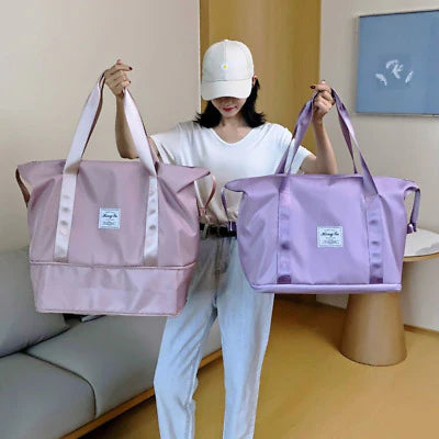 Foldable Travel Duffel Bag With Pocket