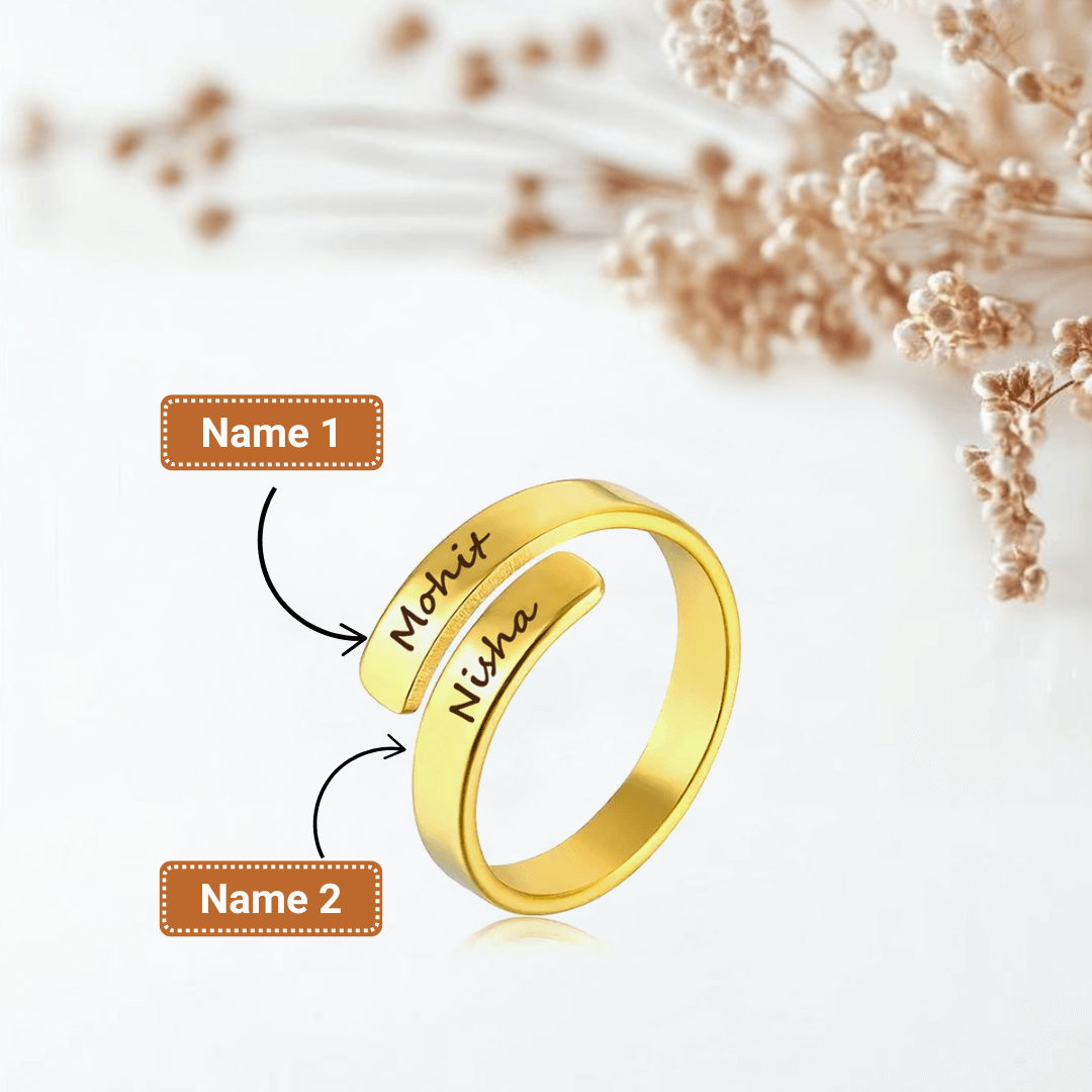 Unisex Personalized Couple Ring