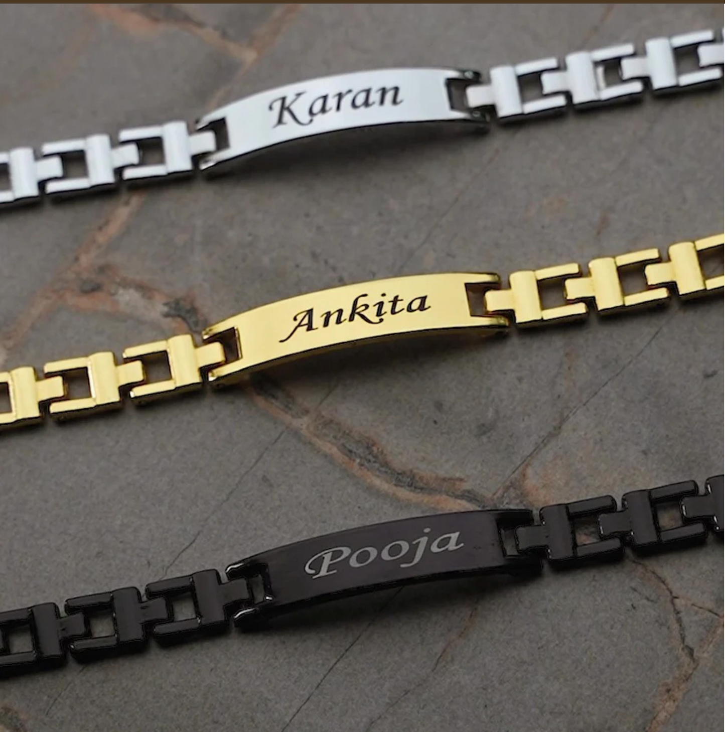 Anti-Tarnish Personalised Unisex Bracelet