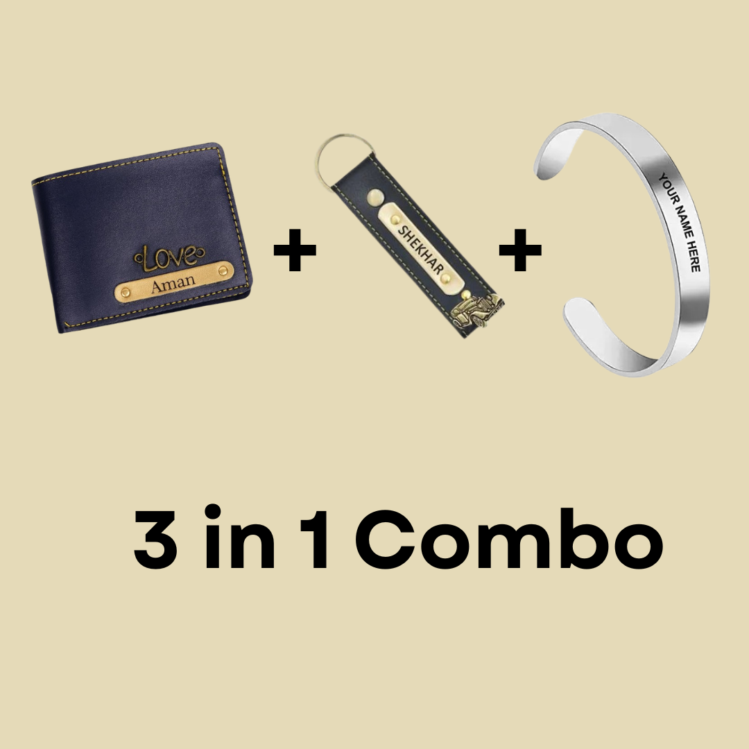 Name Wallet and Keychain Combo