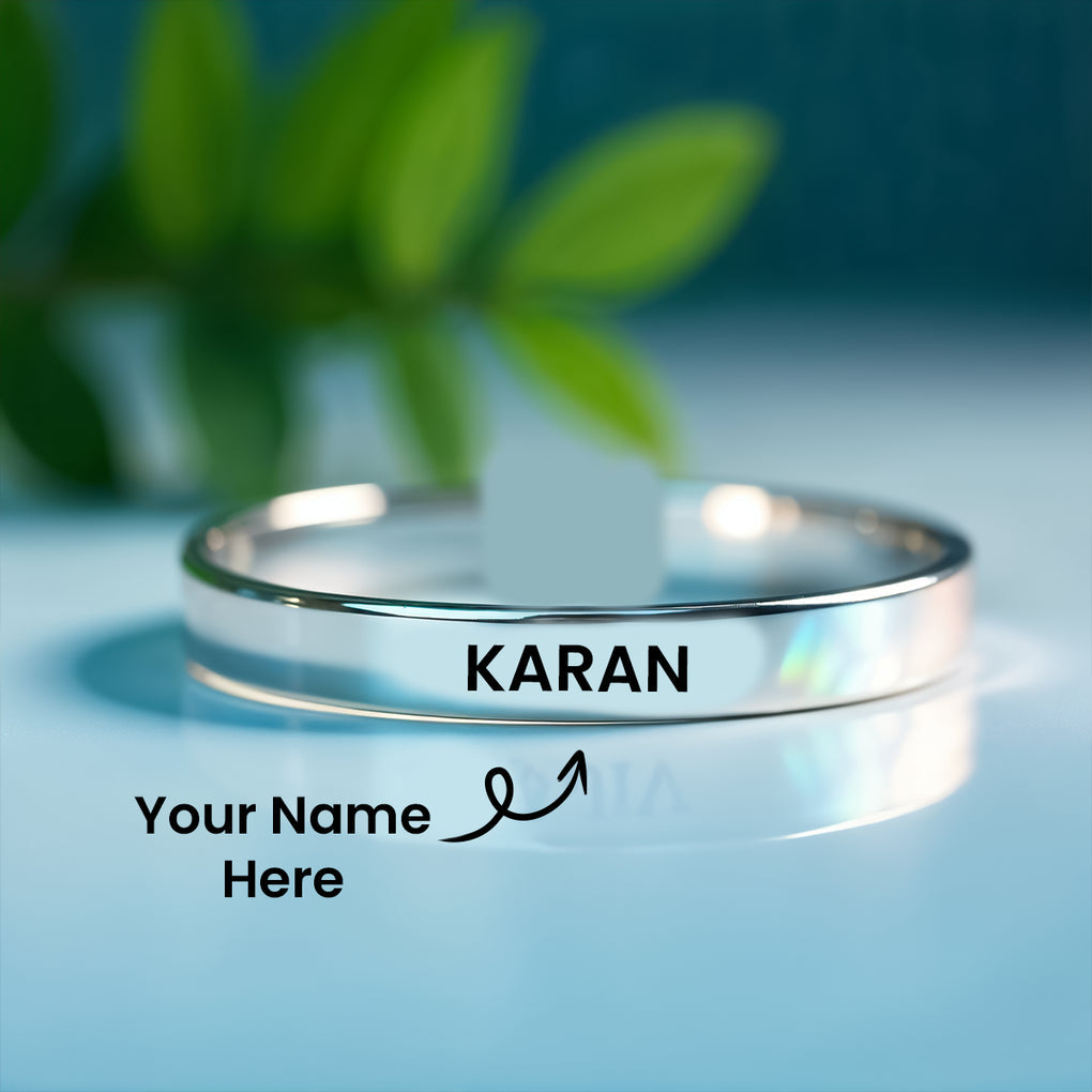 Anti-Tarnish Cuff Styled Unisex Name Kada