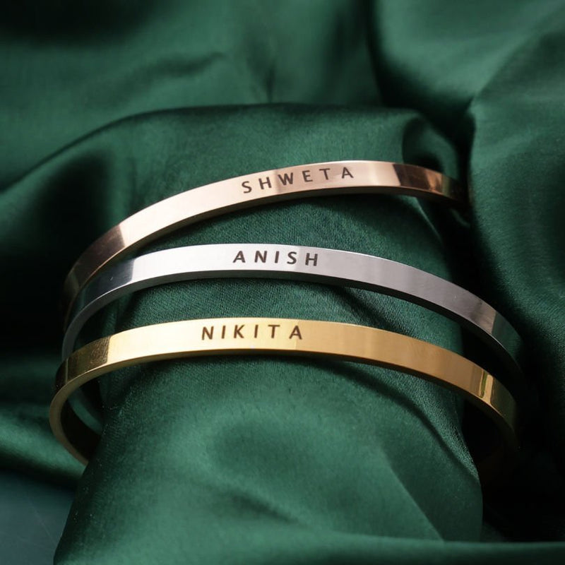 Anti-Tarnish Cuff Styled Unisex Name Kada