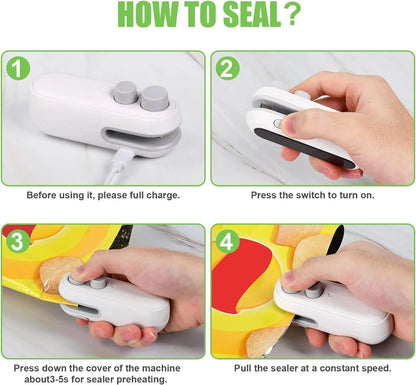 Rechargeable 2 in 1 Portable Sealing machine (6 Months Warranty)