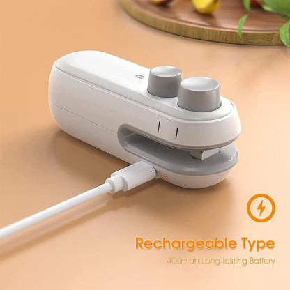 Rechargeable 2 in 1 Portable Sealing machine (6 Months Warranty)