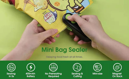 Rechargeable 2 in 1 Portable Sealing machine (6 Months Warranty)