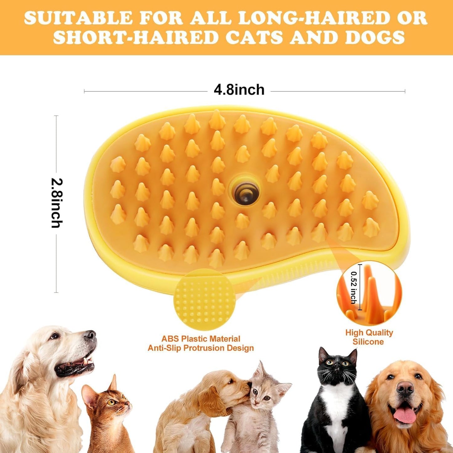 Cat dog hair cleaning steam brush (2024 Version)