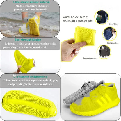 Shoe Cover-Silicone Reusable Anti skid Waterproof Boot Cover Shoe Protector