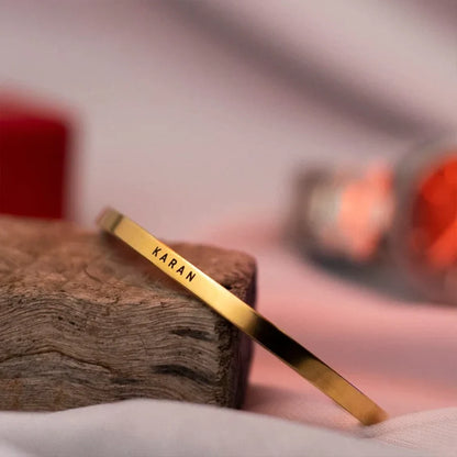 Anti-Tarnish Cuff Styled Unisex Name Kada