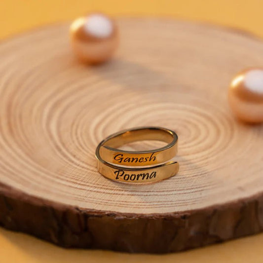 Unisex Personalized Couple Ring