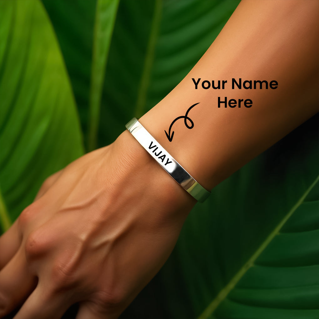 Anti-Tarnish Cuff Styled Unisex Name Kada