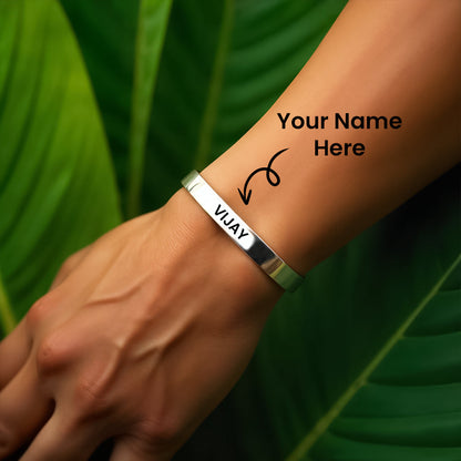 Anti-Tarnish Cuff Styled Unisex Name Kada
