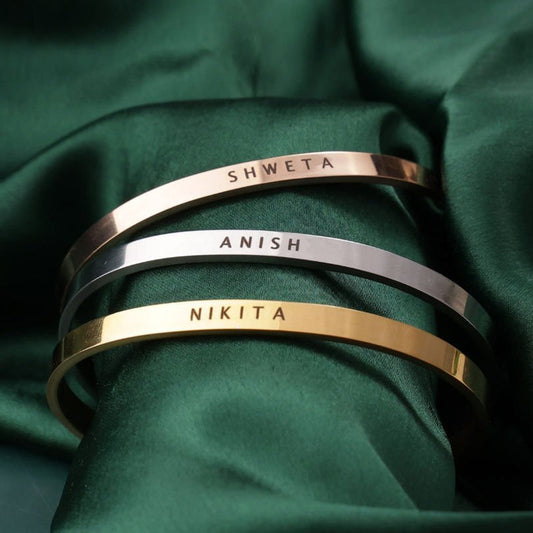 Anti-Tarnish Cuff Styled Unisex Name Kada